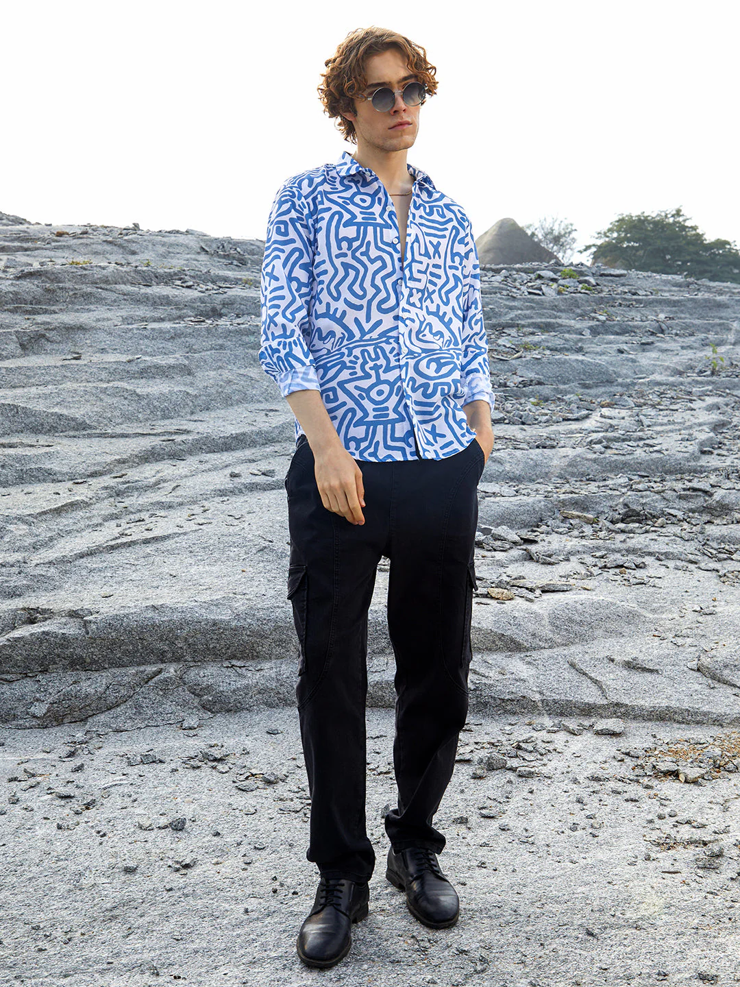 Contrast Graffiti Shirt - Image 6