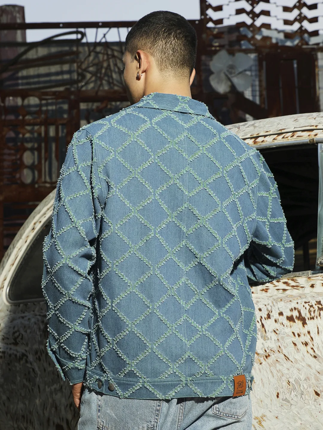 Criss-Cross Denim Jacket - Image 4