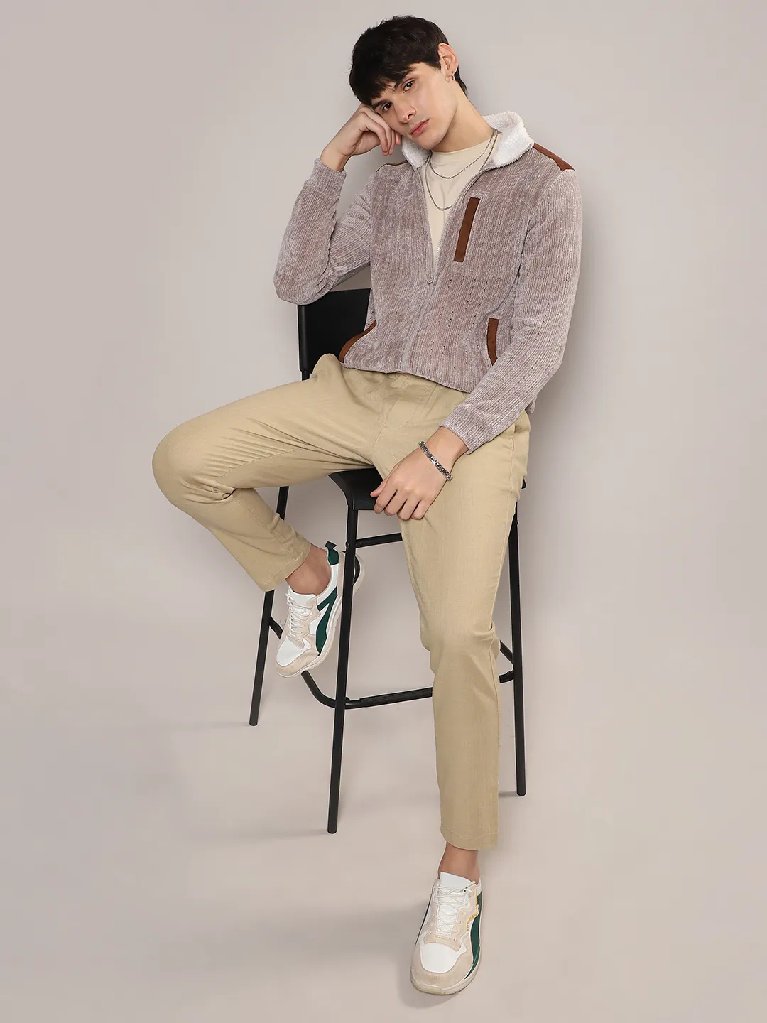 Zip-Front Cable Knit Jacket - Image 6