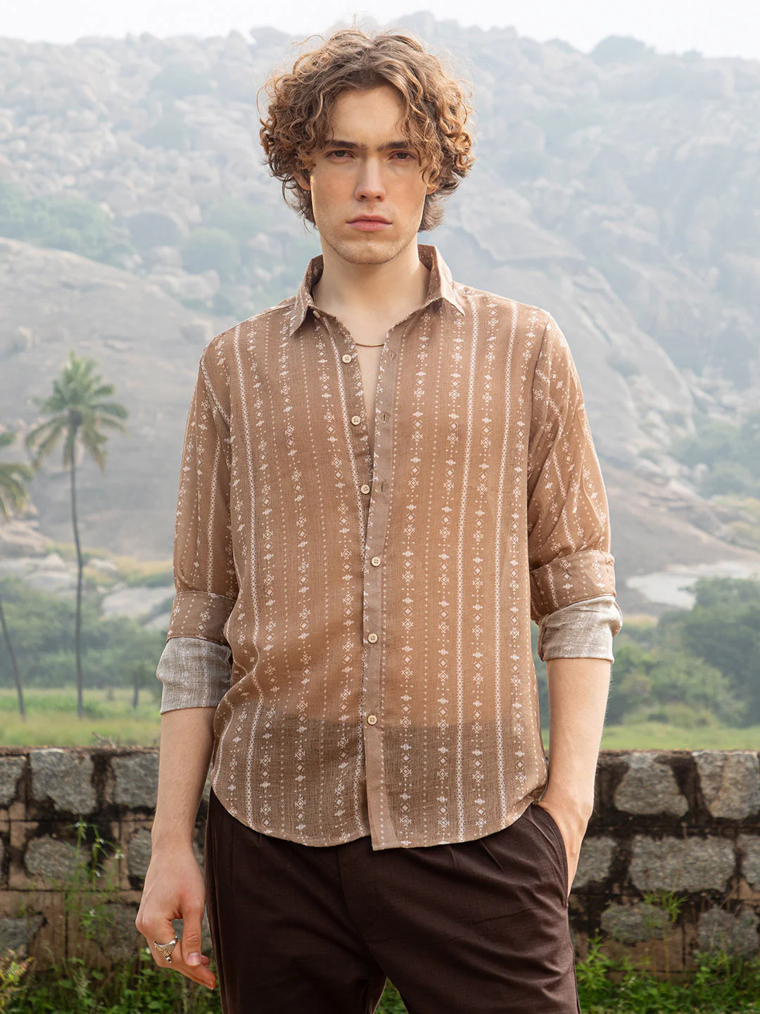 Ethnic Imprint Shirt - Image 2