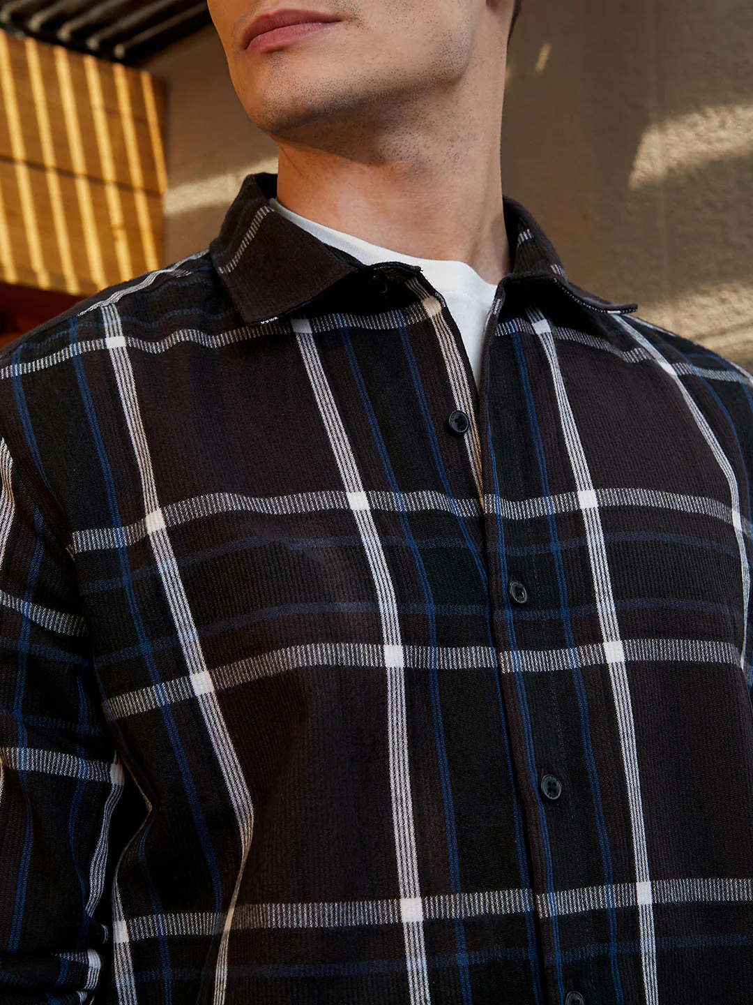 Dark-Plaid Relaxed Shirt - Image 7