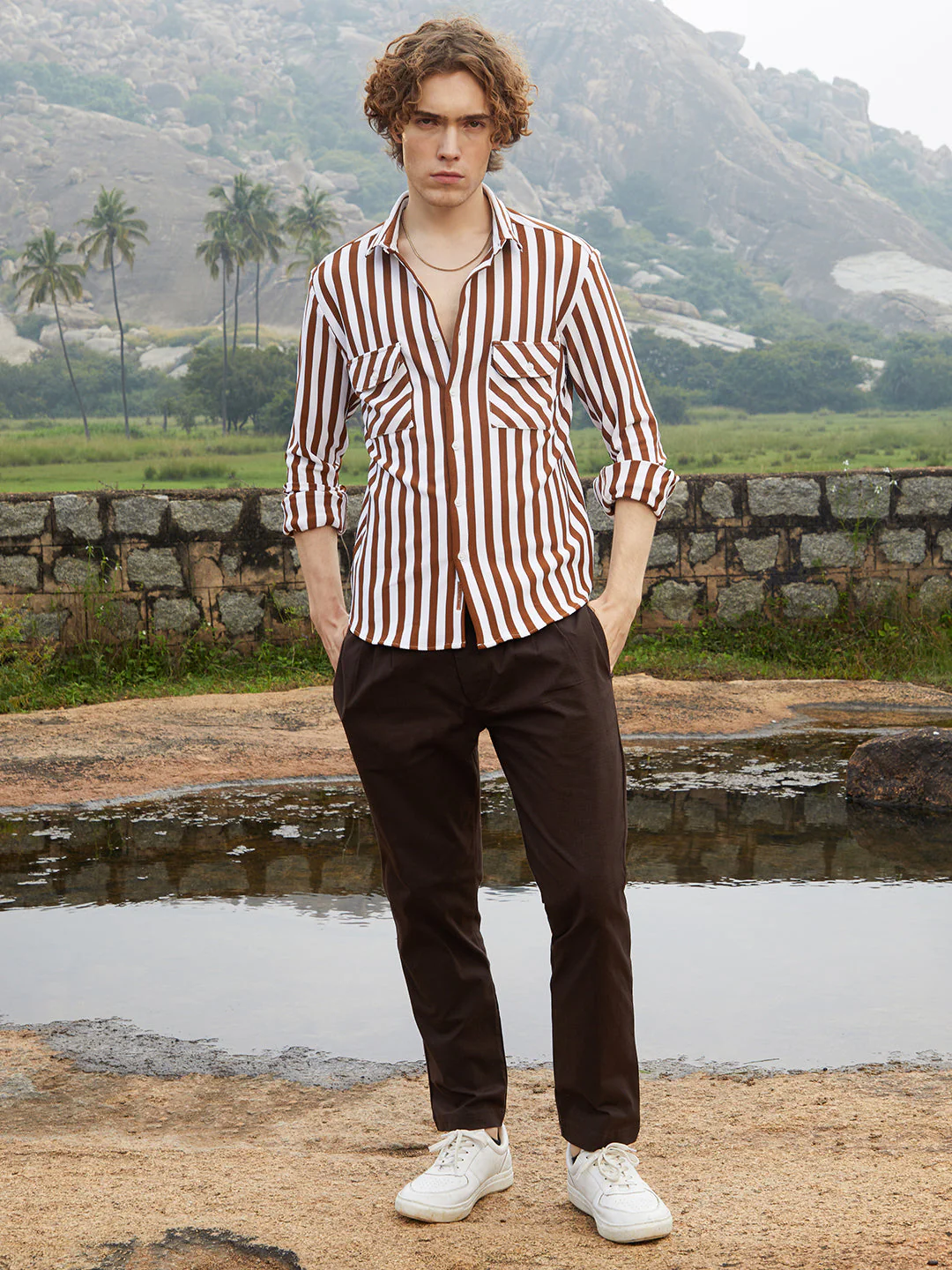 Nautical-Stripe Utility Shirt - Image 5