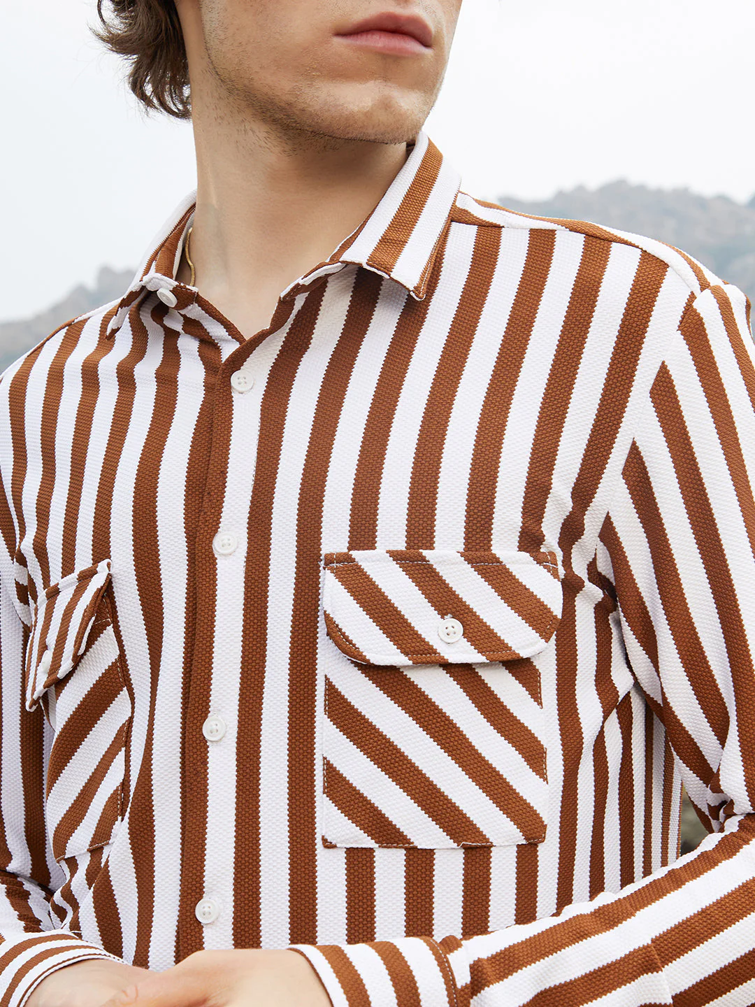 Nautical-Stripe Utility Shirt - Image 7