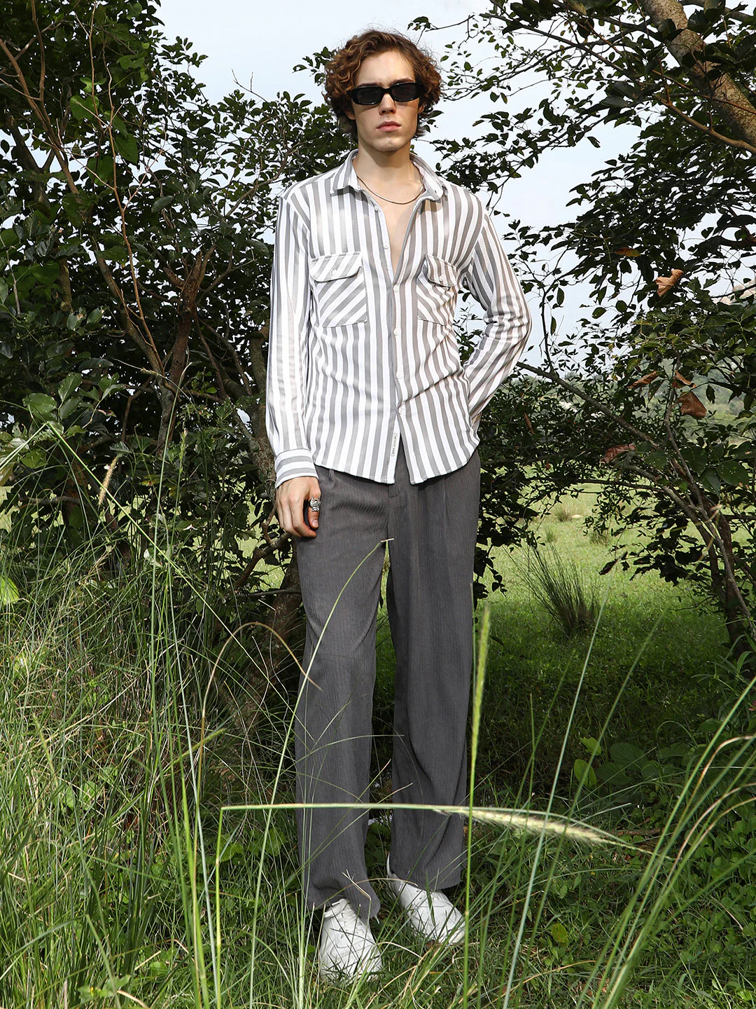 Nautical-Stripe Utility Shirt - Image 6