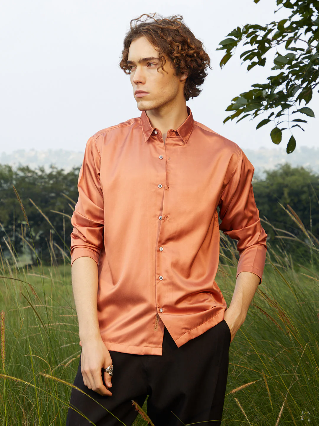 Satin Oversized Shirt - Image 2