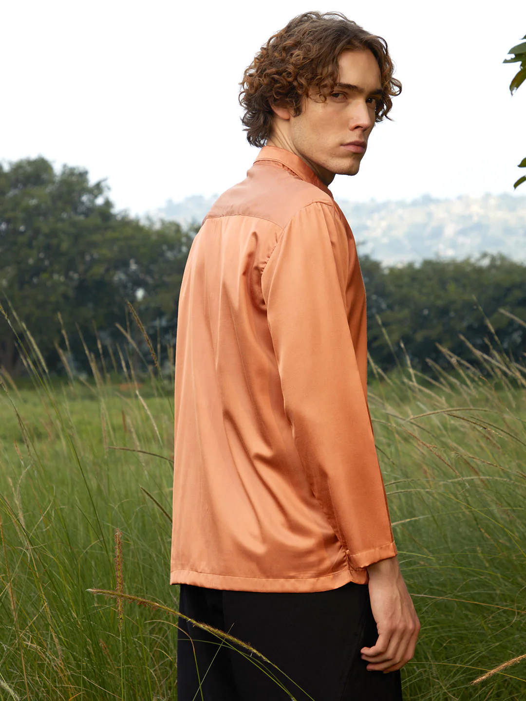 Satin Oversized Shirt - Image 4
