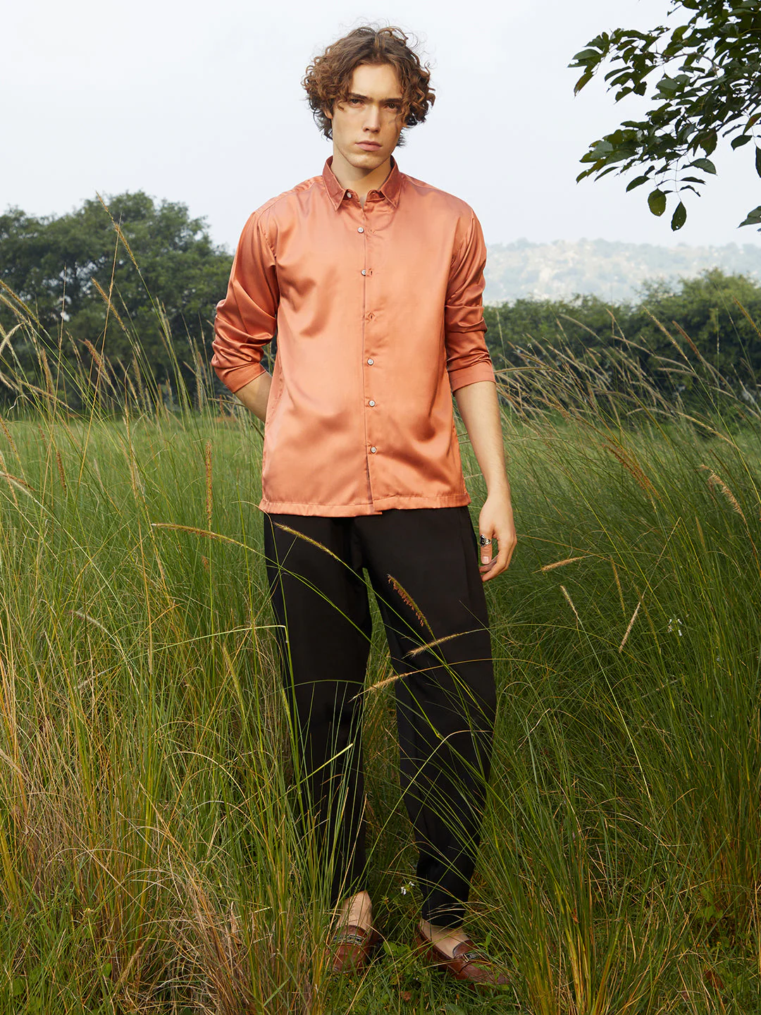 Satin Oversized Shirt - Image 5