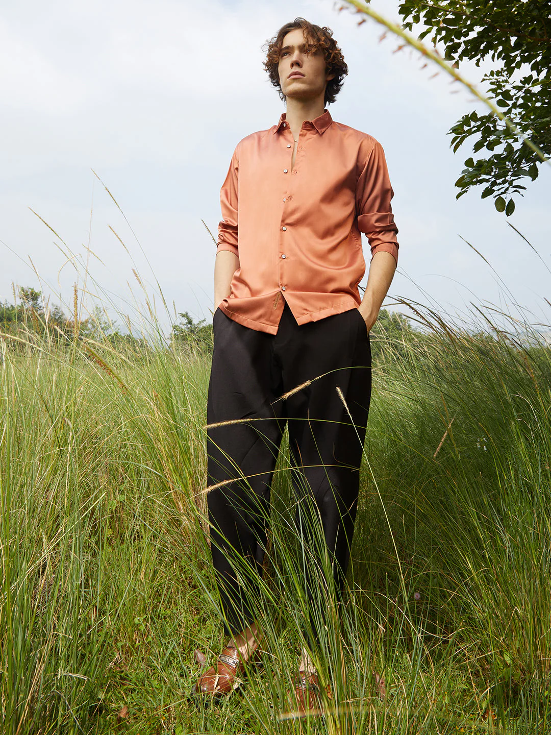 Satin Oversized Shirt - Image 6