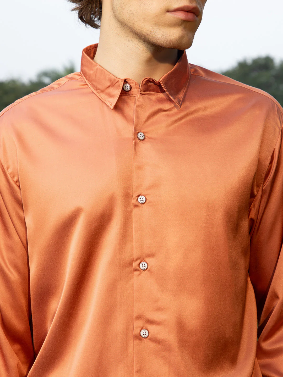 Satin Oversized Shirt - Image 7