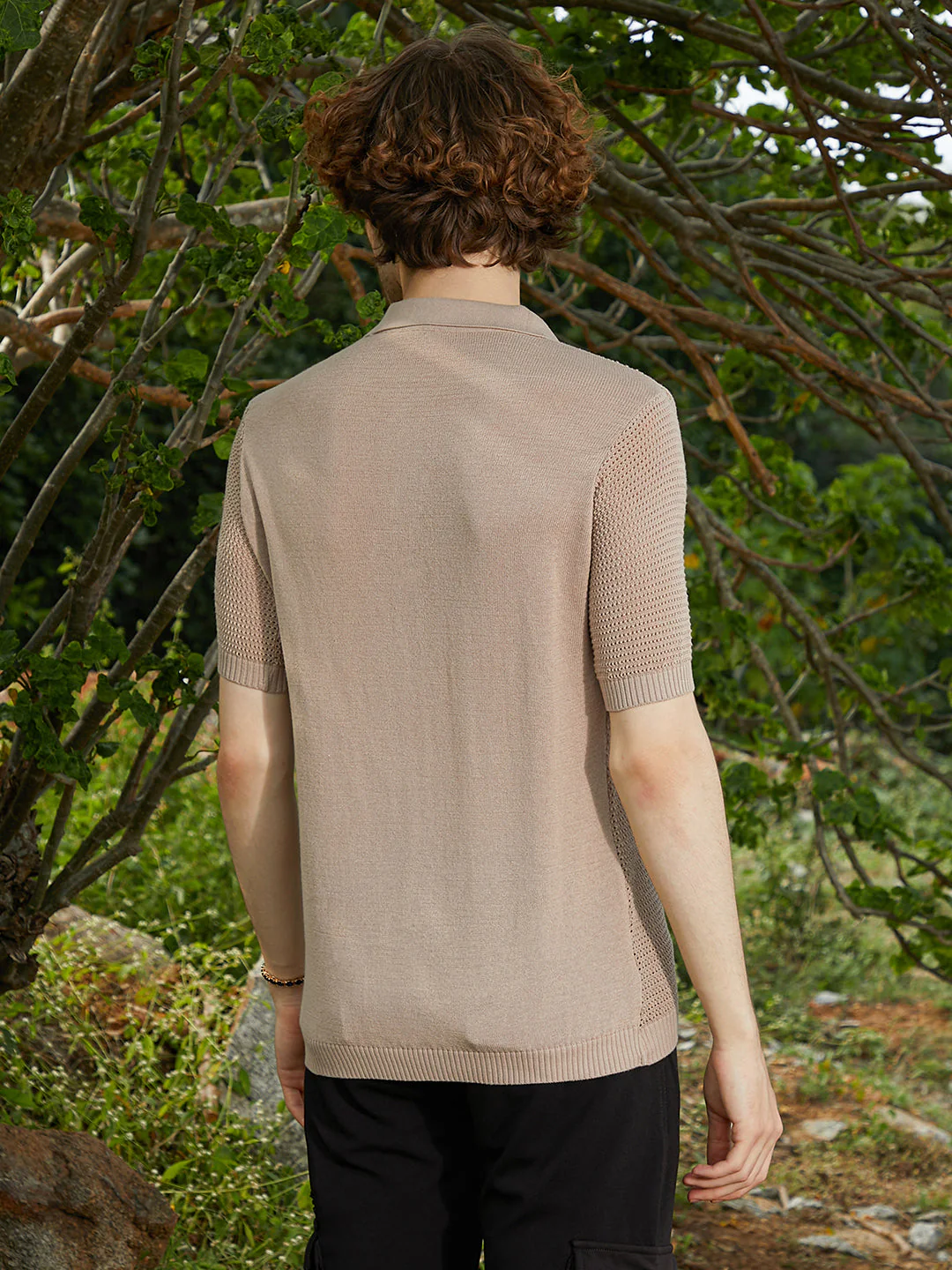 Twill-Knit Polo T-Shirt - Image 4