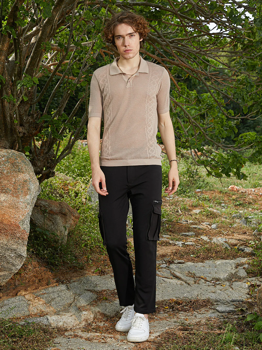 Twill-Knit Polo T-Shirt - Image 5