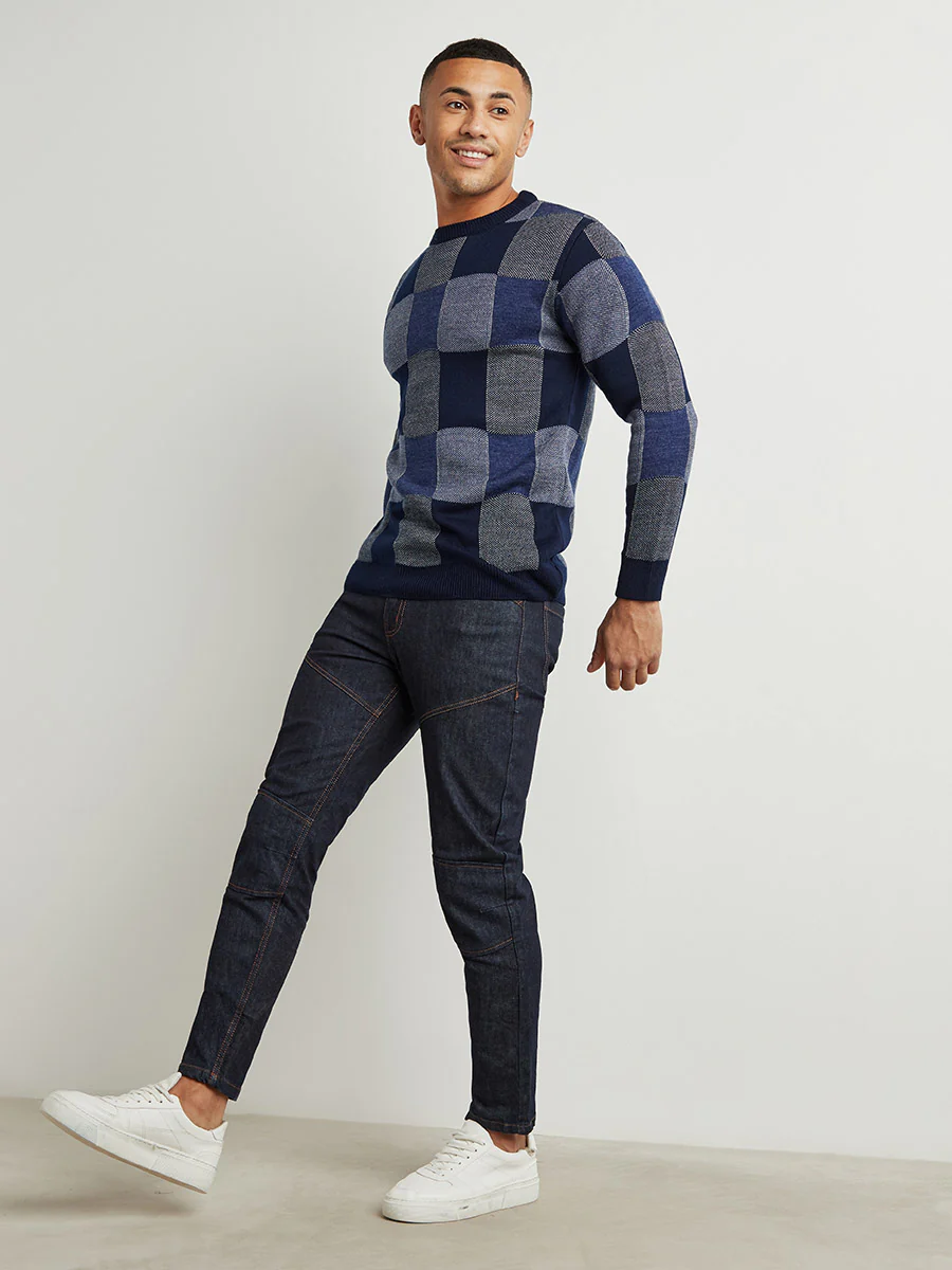 Block Check Pullover Sweater - Image 3