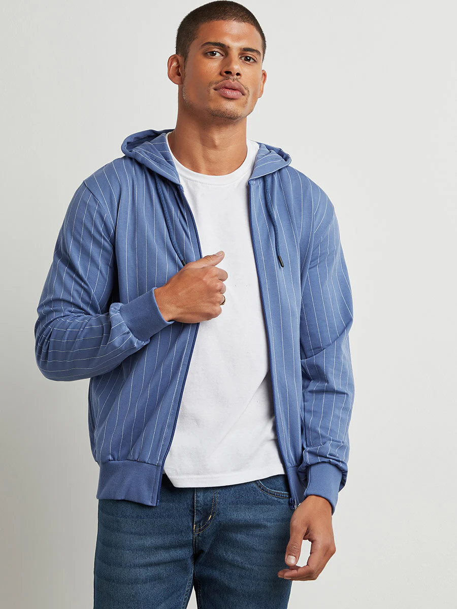 Full Sleeve Solid Blue Sweatshirt
