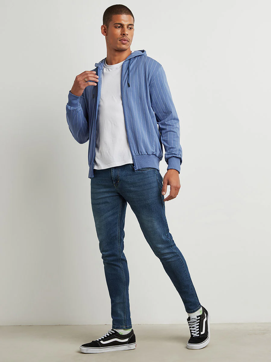 Full Sleeve Solid Blue Sweatshirt - Image 3