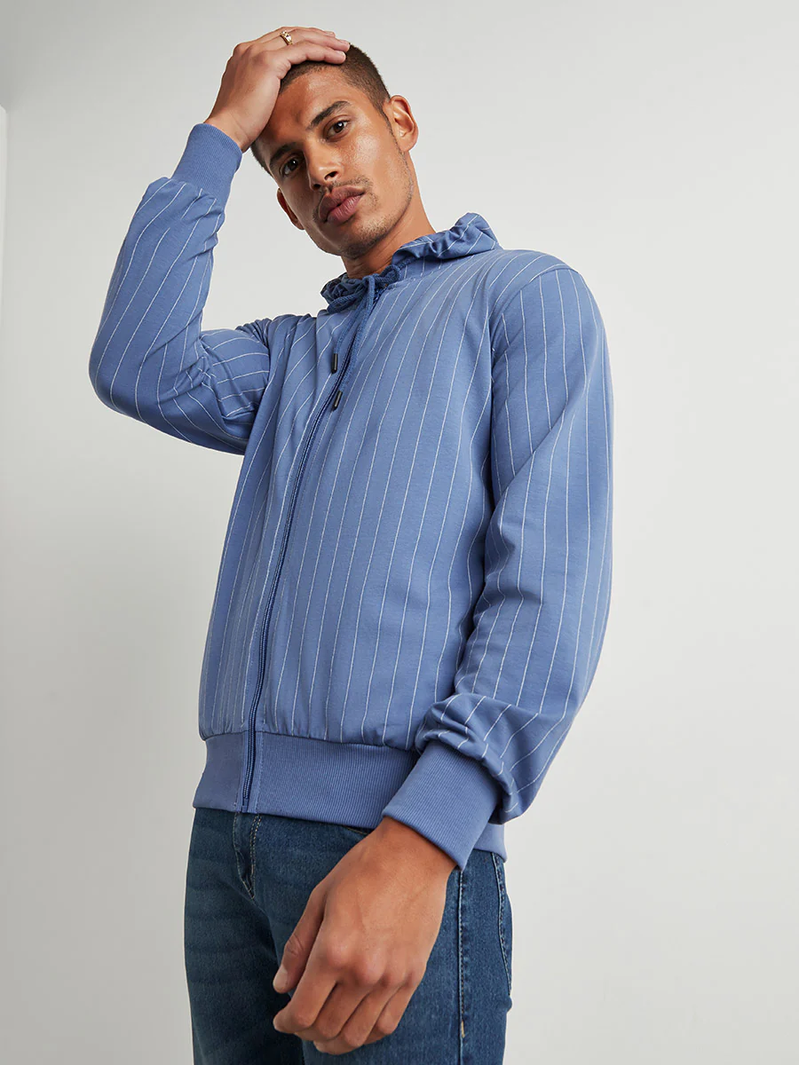Full Sleeve Solid Blue Sweatshirt - Image 4