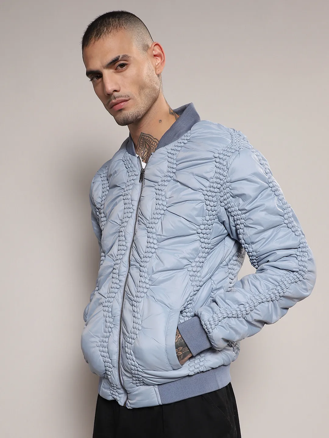 Braided Crease Puffer Jacket - Image 3