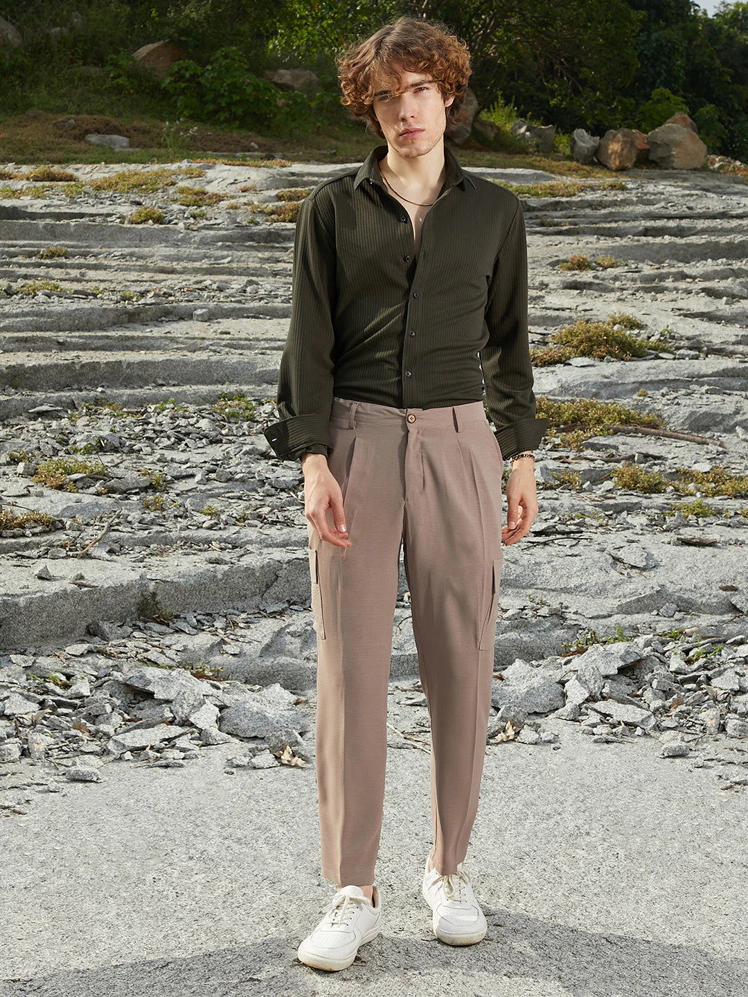 Lightweight - Crinkled Utility Trousers - Image 5