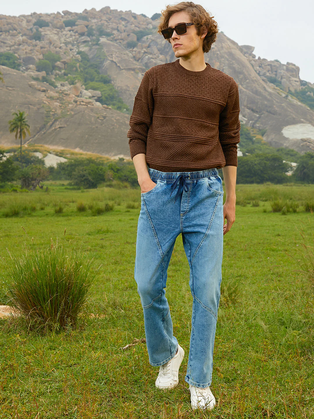 Straight-Fit Patchwork Denim Jeans - Image 6