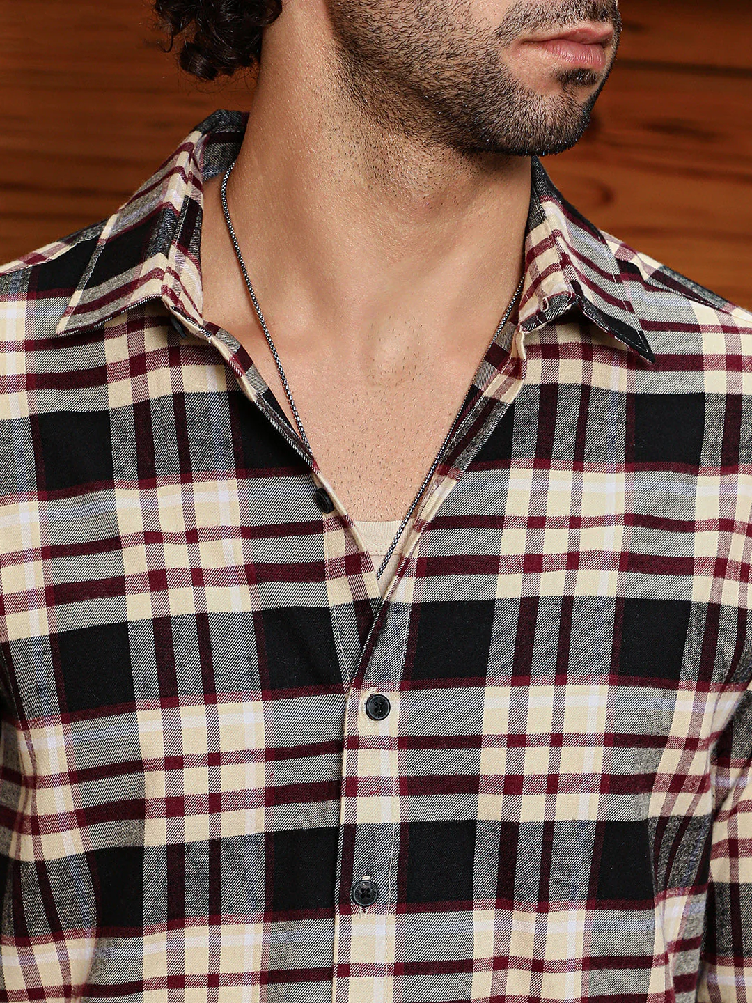 Dark-Plaid Relaxed Shirt - Image 7