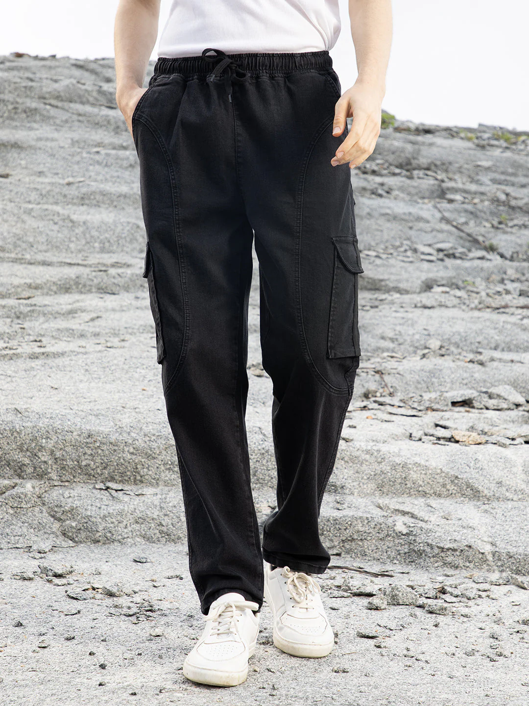 Straight-Fit Utility Denim Jeans - Image 2