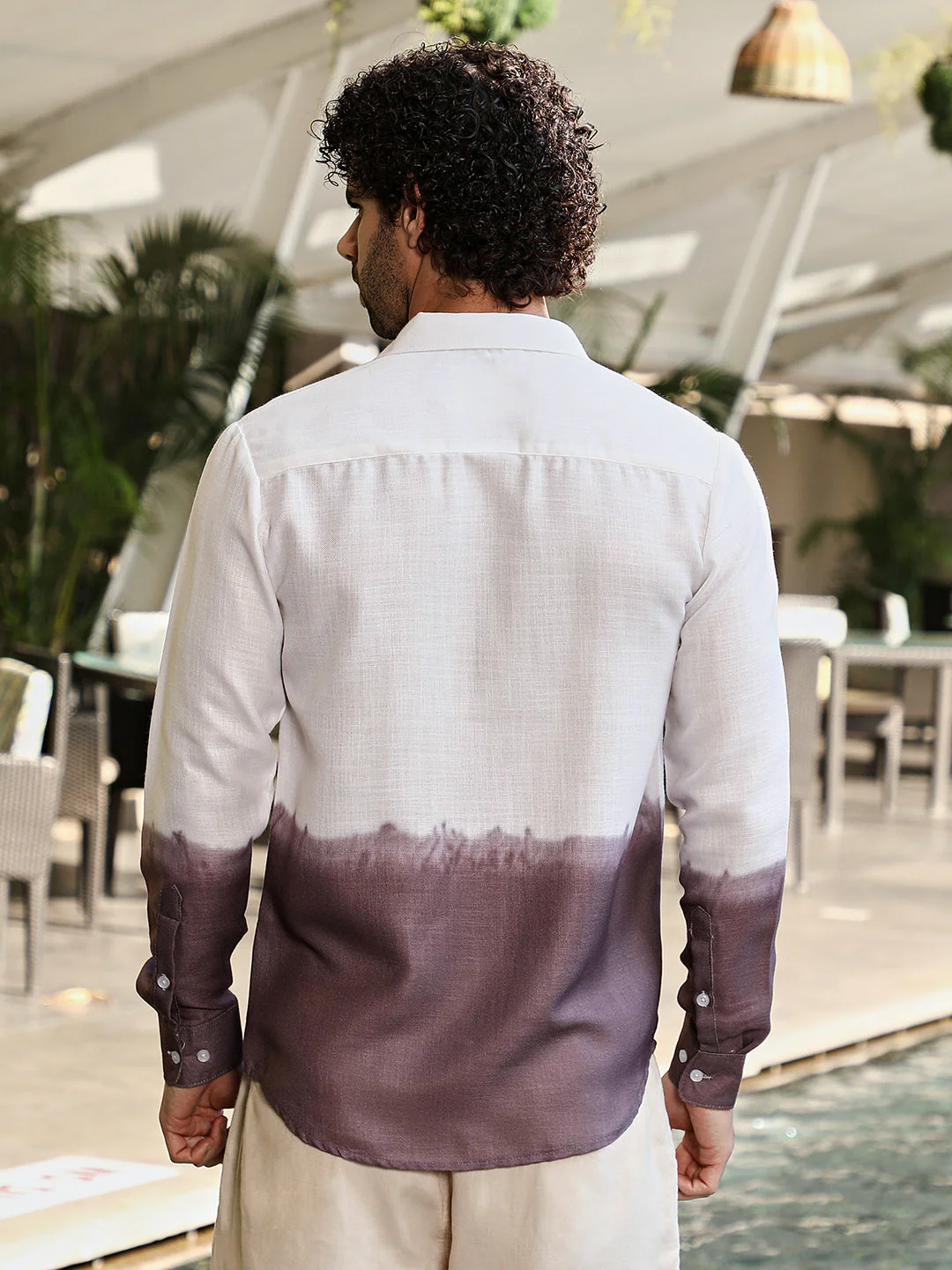 Ombre-Plunge Regular Shirt - Image 4