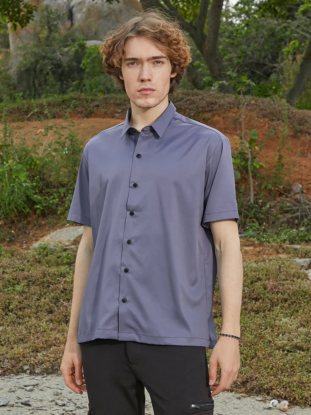 Satin Oversized Shirt - Image 2