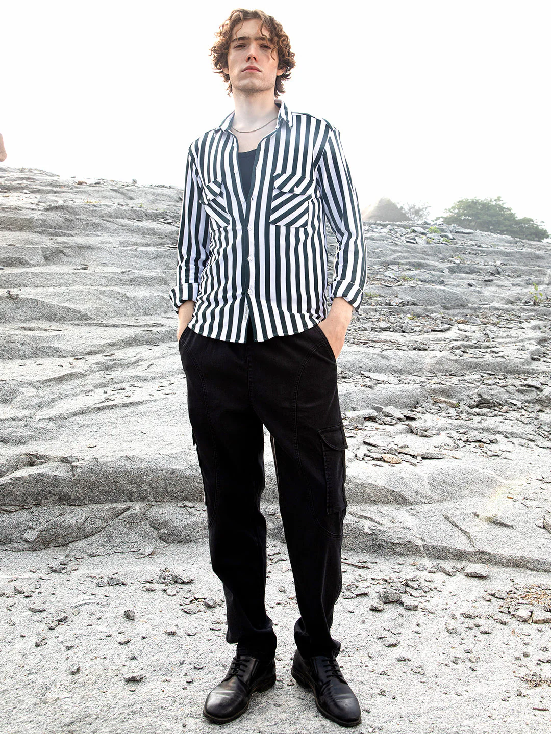 Nautical-Stripe Utility Shirt - Image 5