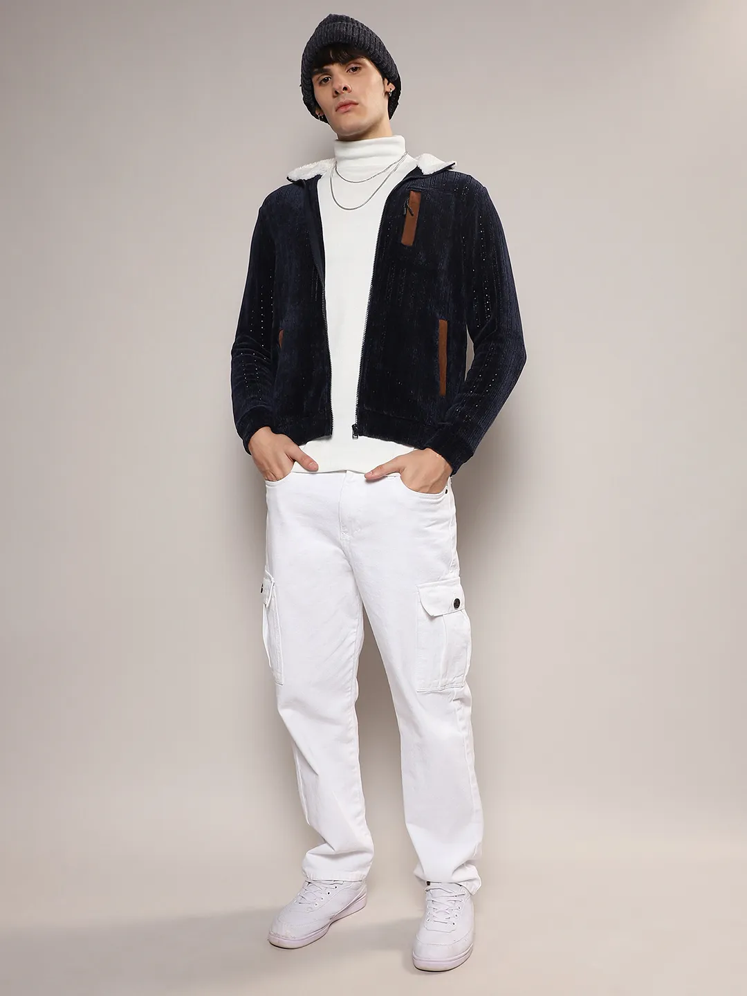 Zip-Front Cable Knit Jacket - Image 6