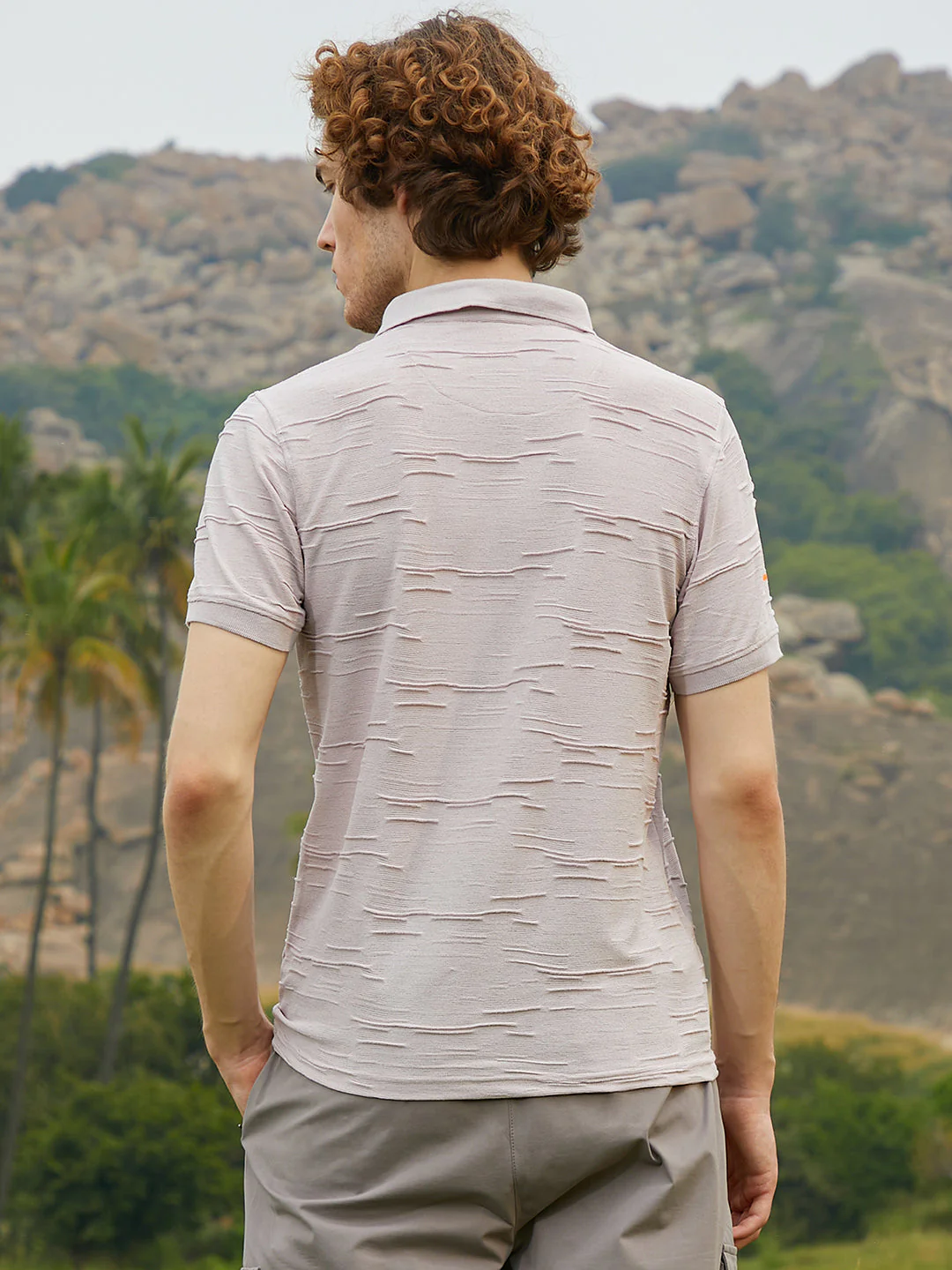 Solid Creased Polo T-Shirt - Image 4