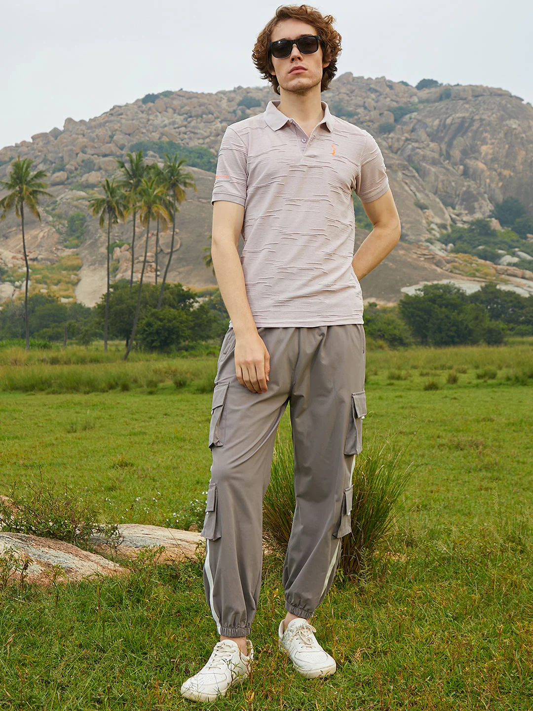 Solid Creased Polo T-Shirt - Image 6