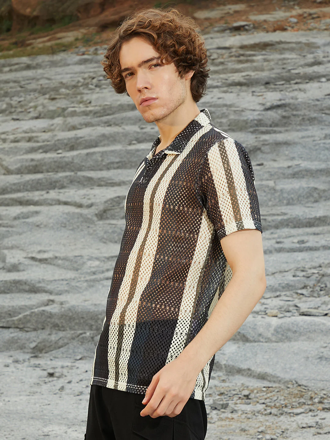 Panel Knit PoloT-Shirt - Image 3