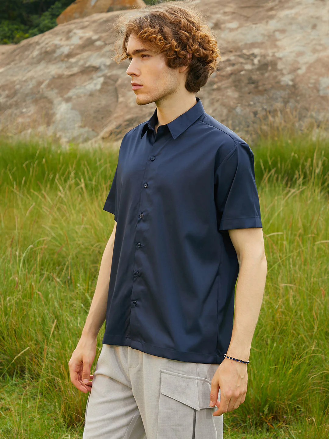 Satin Oversized Shirt - Image 3