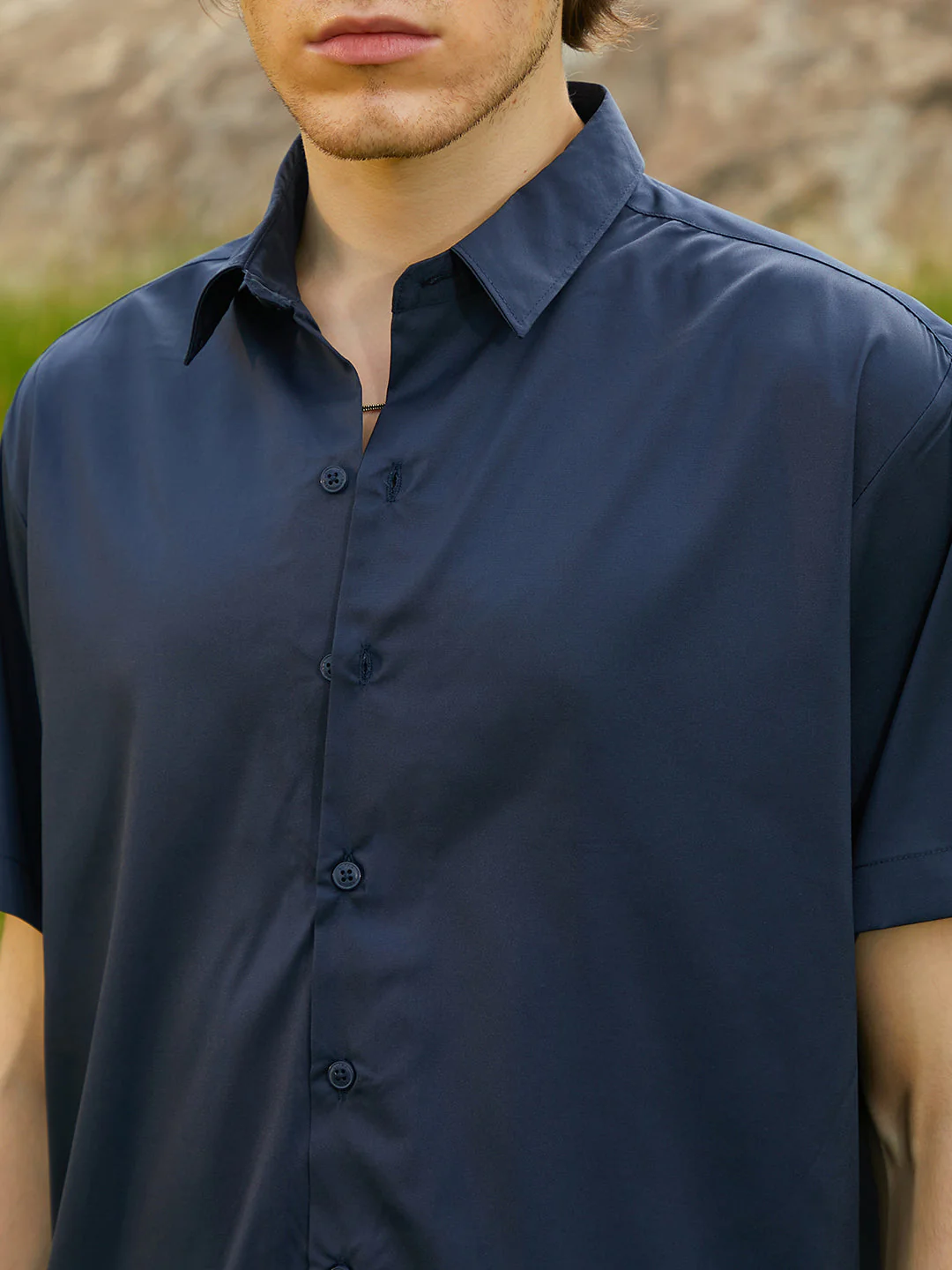 Satin Oversized Shirt - Image 7