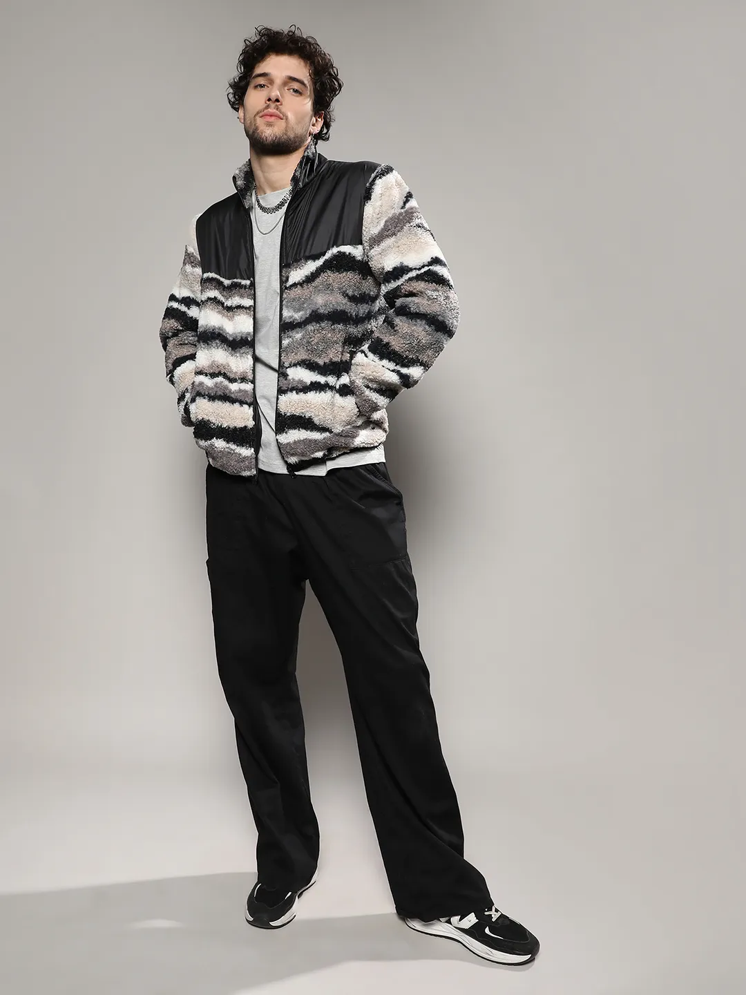 Camouflage Sherpa Zip-Front Jacket - Image 5