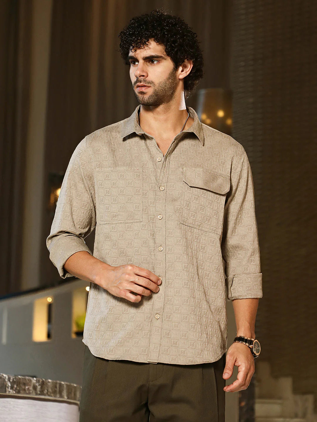 Obliqa-Utility Relaxed Shirt - Image 2