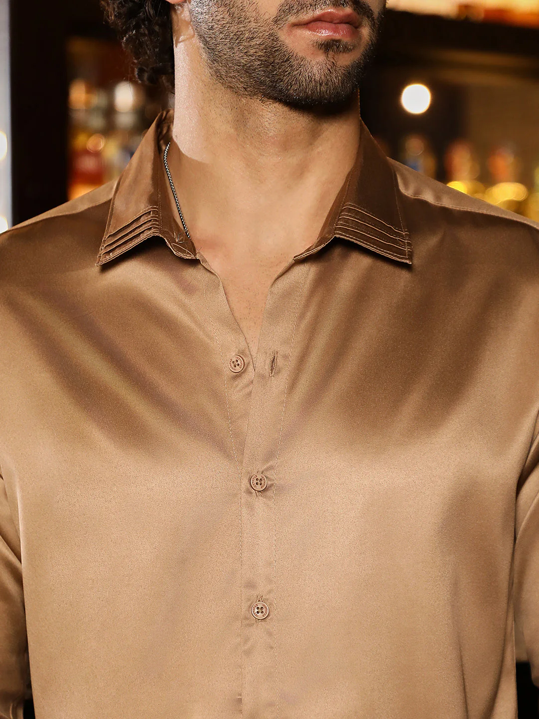 Solid Satin Shirt - Image 7