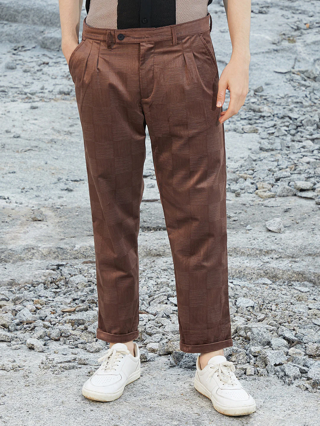 Ribbed-Tactile Tailored Trousers - Image 2