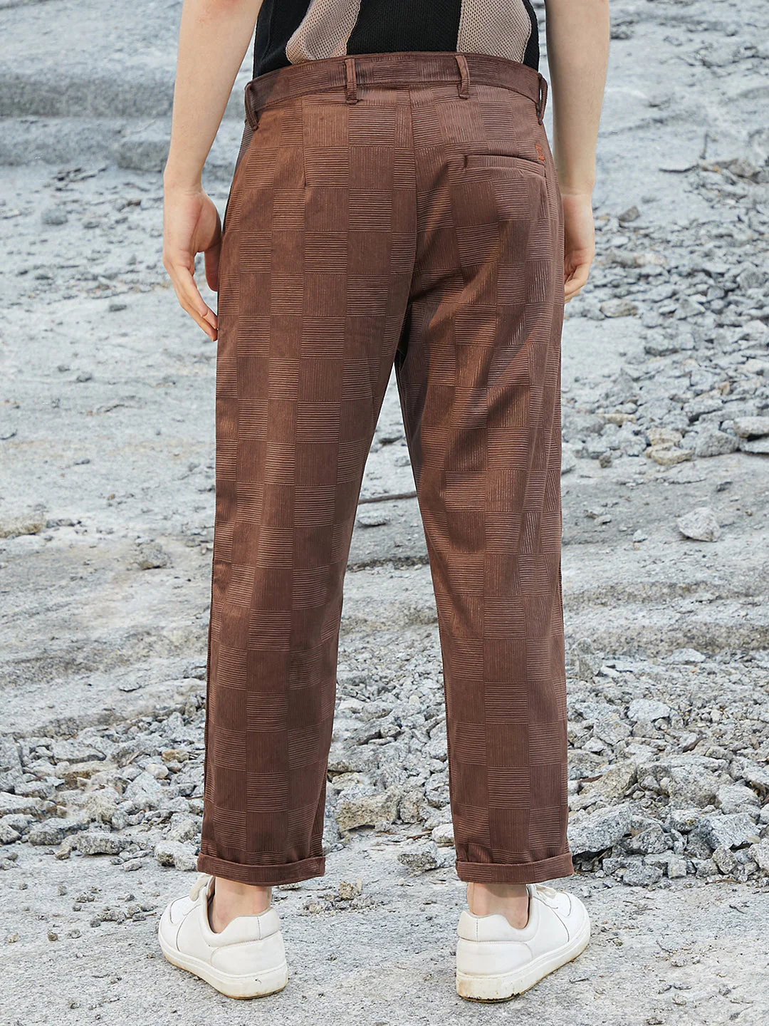 Ribbed-Tactile Tailored Trousers - Image 4
