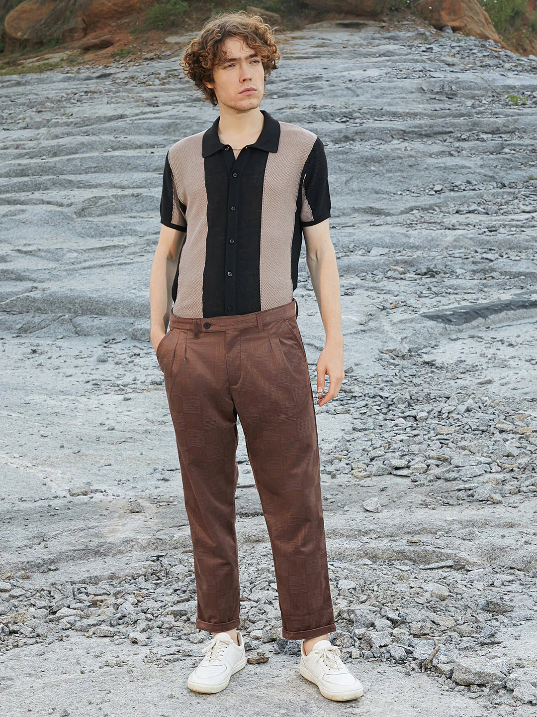 Ribbed-Tactile Tailored Trousers - Image 5