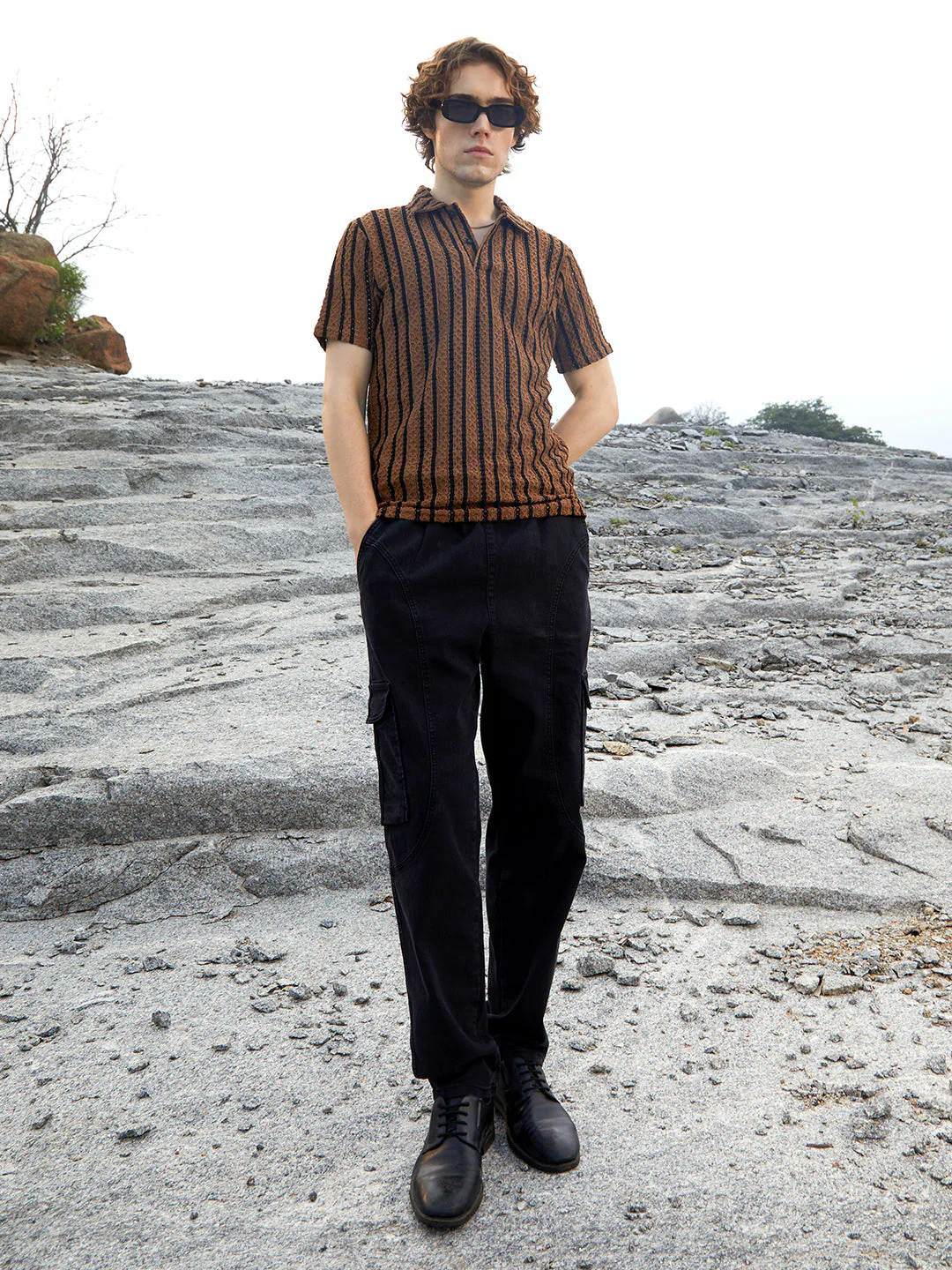 Tactile-Striped Polo T-Shirt - Image 6