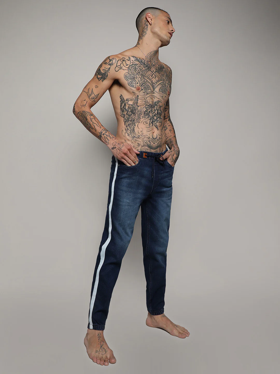 Side-Striped Denim Jeans - Image 7