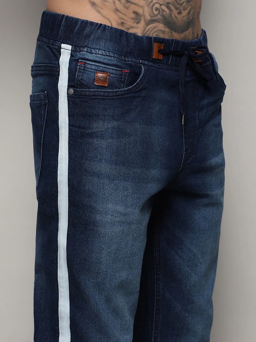 Side-Striped Denim Jeans - Image 8