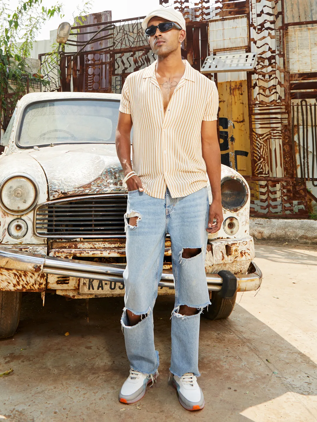 Unbalanced Striped Shirt - Image 5