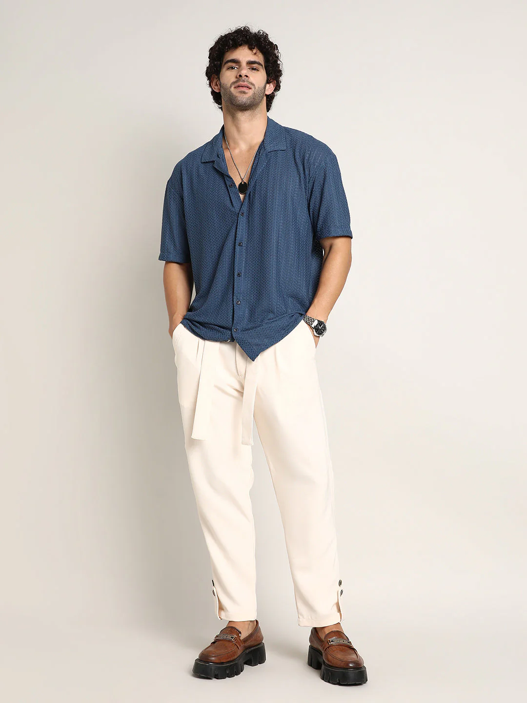 Zigzag-Helix Resort Oversized Shirt - Image 6