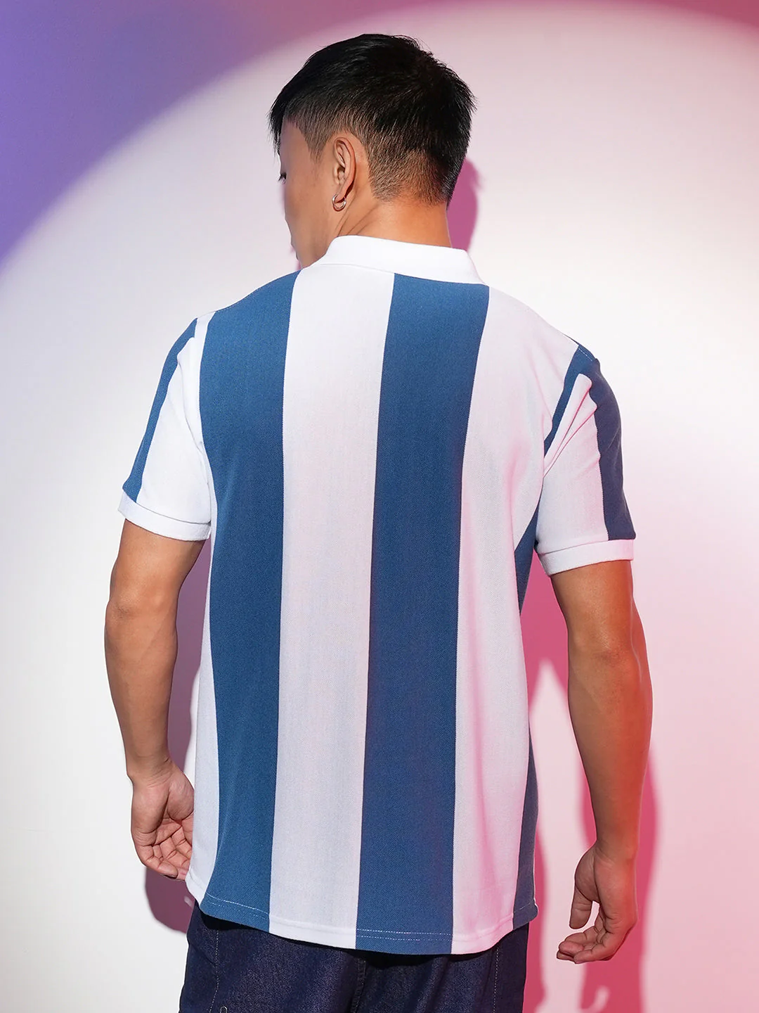 Striped Polo Neck - Image 4