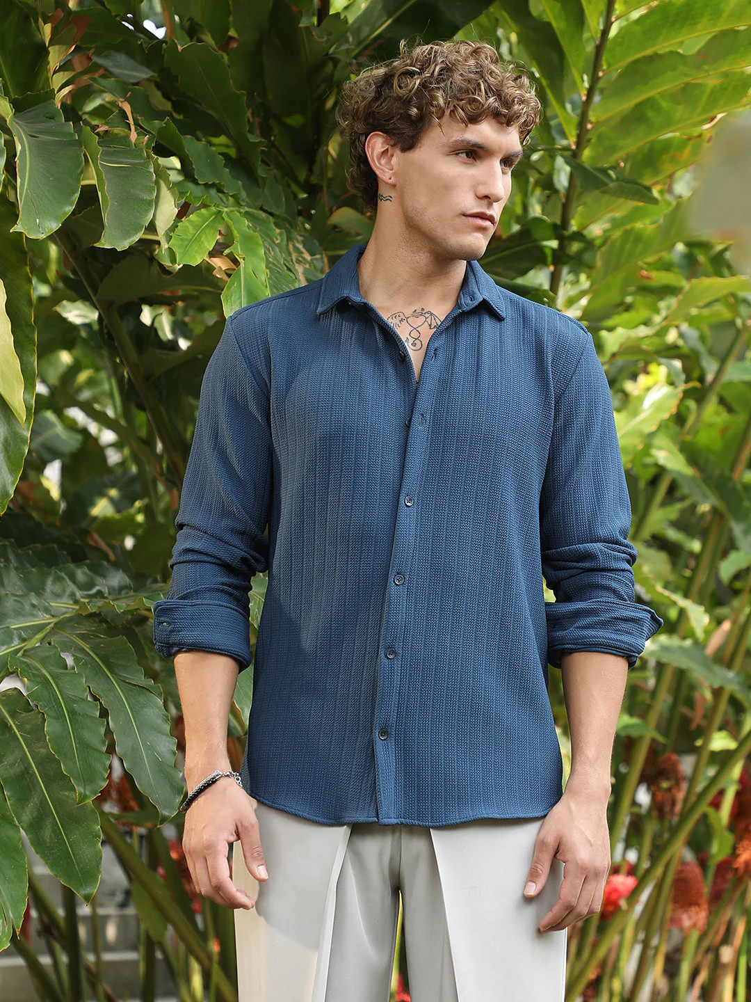 Chevron-Panel Tactile Shirt - Image 2