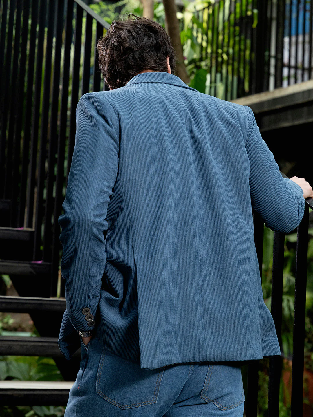 Double-Breasted Corduroy Blazer - Image 4