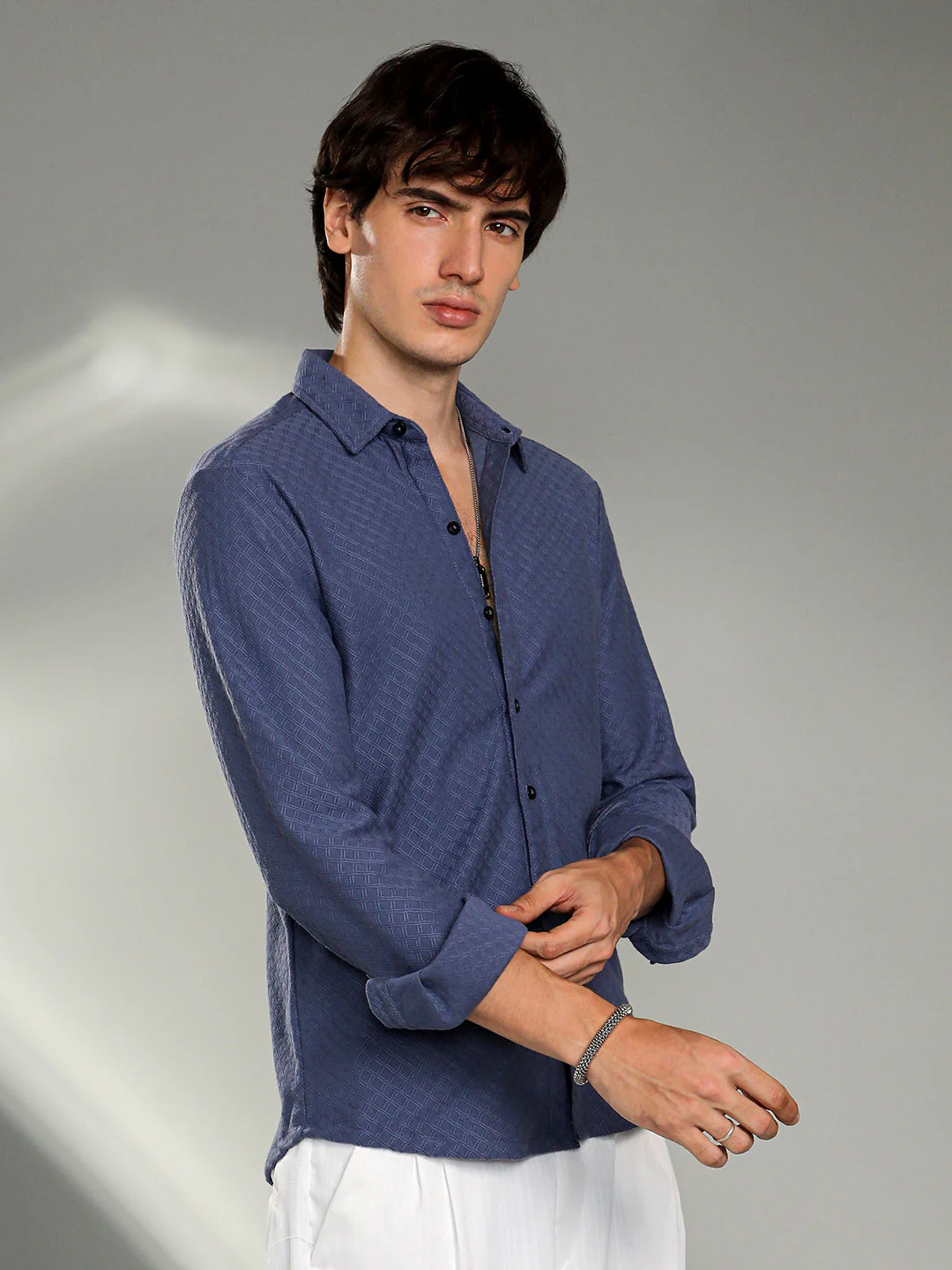 Geometric-Weave Textured Shirt - Image 3