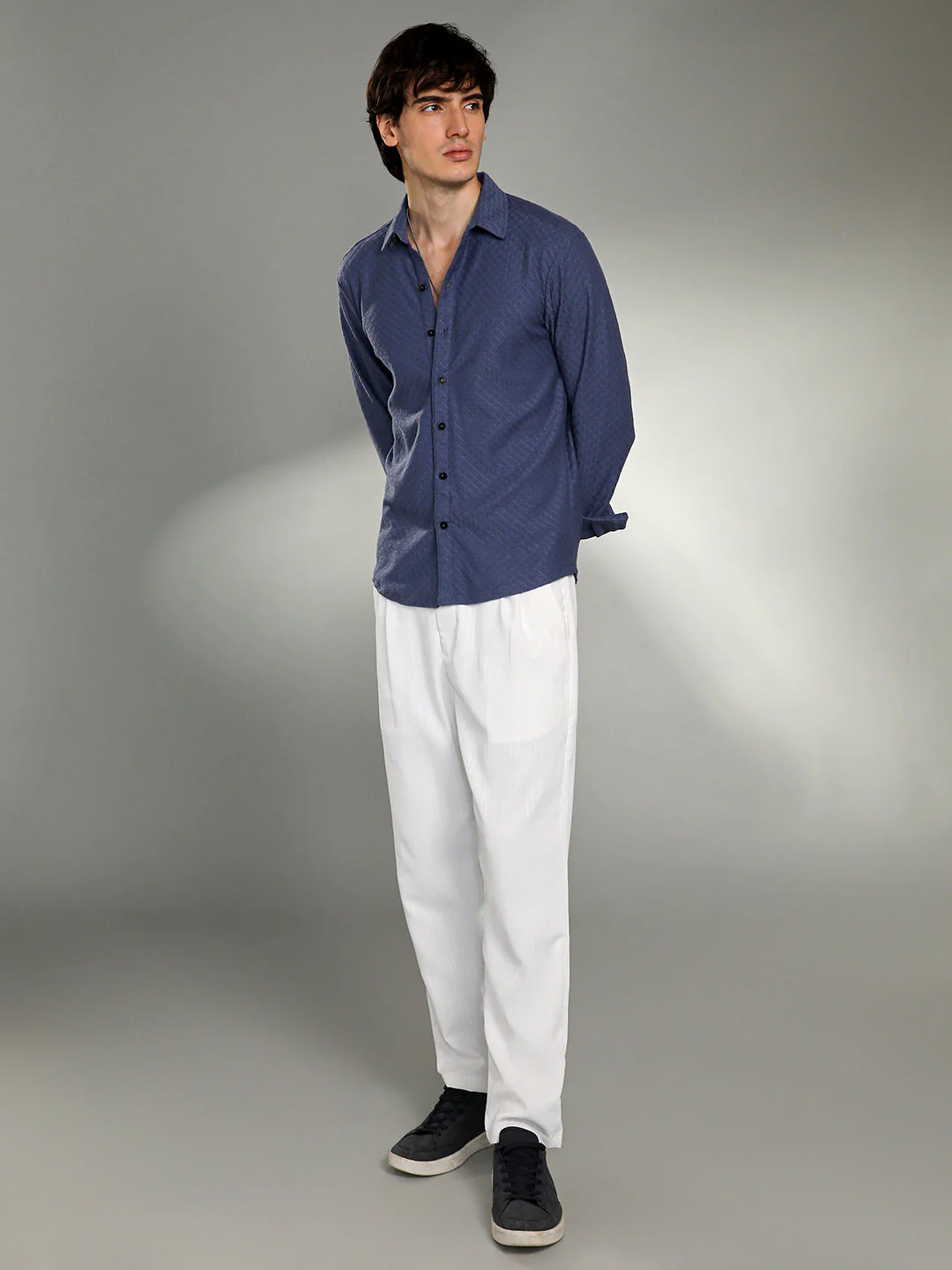 Geometric-Weave Textured Shirt - Image 5