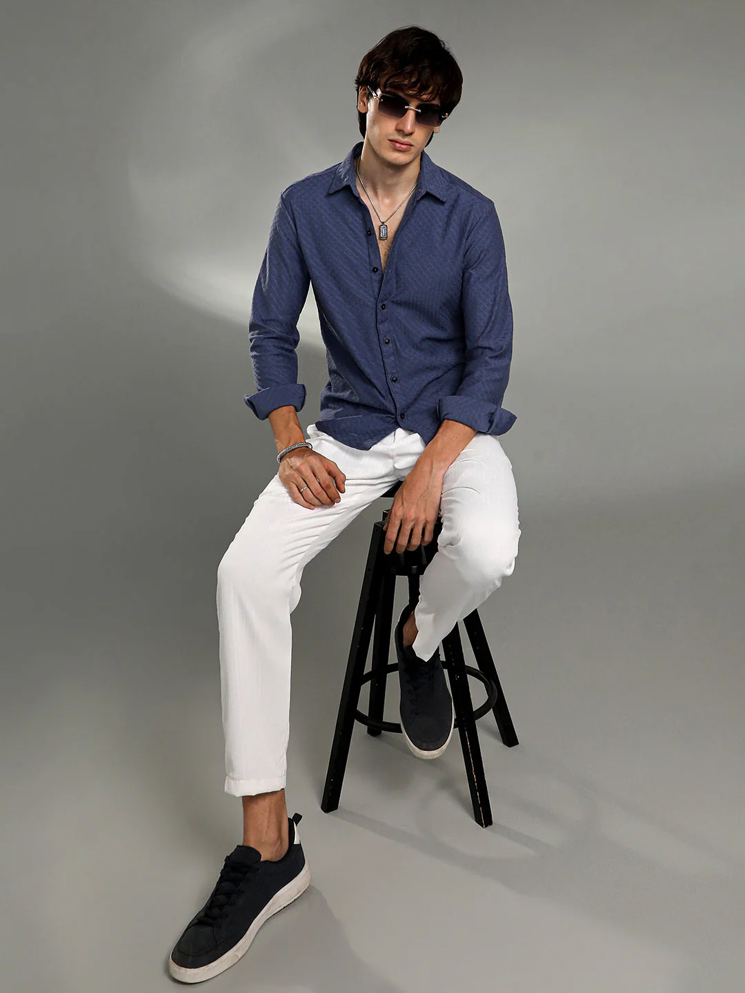 Geometric-Weave Textured Shirt - Image 6